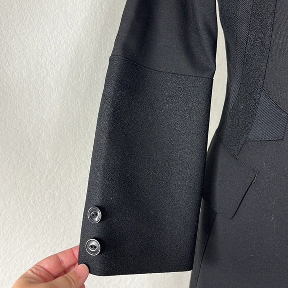 Shiro Sakai Wool Asymetric Placket Tailored Mixed Media Japan Blazer Coat Jacket - Picture 4 of 11